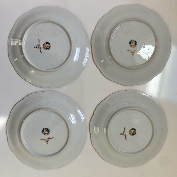 4 Mitterteich Bavaria 'Meissen Floral' desert plates - Picture 6 of 7